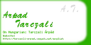 arpad tarczali business card