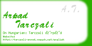 arpad tarczali business card